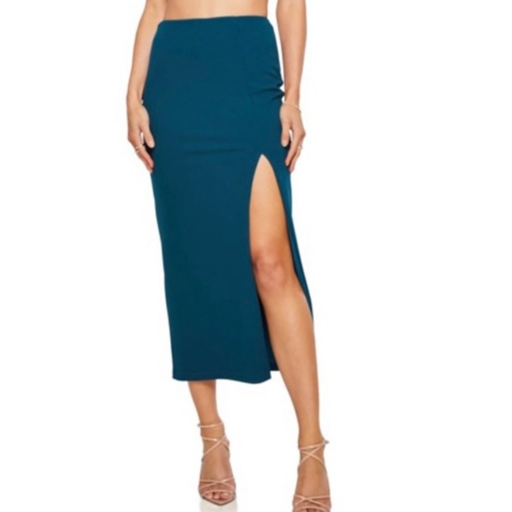 Nookie Maia teal midi skirt